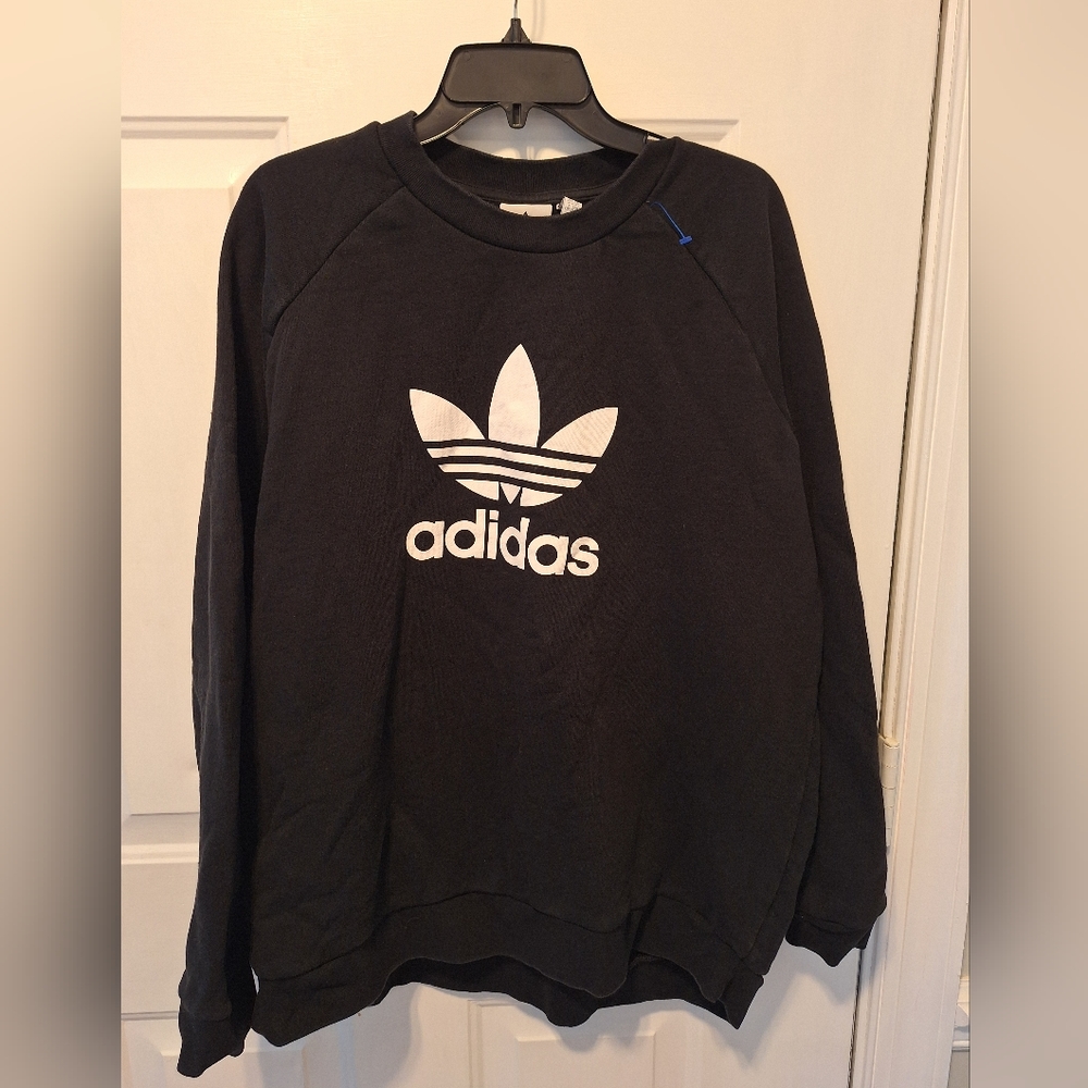 Adidas Trefoil Crewneck Universal Black White Sweatshirt Mens Size 2XL original
